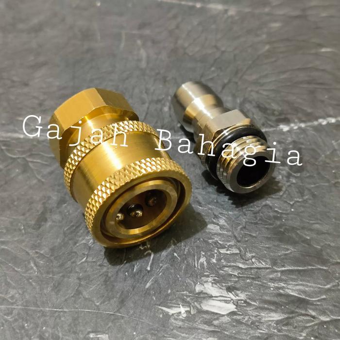 QUICK RELEASE GUN DAN SELANG JET CLEANER KONEKTOR 1/4" SAMBUNGAN