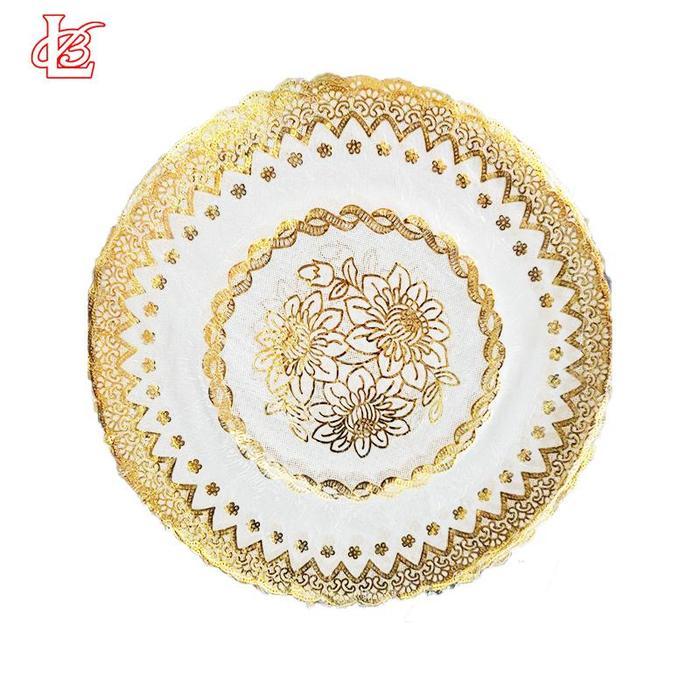 "New" [COD] Loyal Bosque Taplak Meja Tamu Bulat Gold dan Silver Anti Air 50CM Round / Taplak Meja