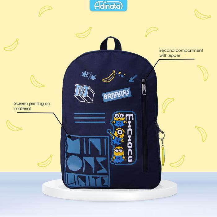 Adinata Tas Sekolah XL 2434-0194 Anak Laki-Laki SD SMP SMA Minion Tas Punggung Laki-Laki