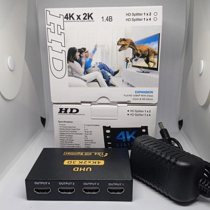 Spliter Hdmi 4 Port 1 Input 4 Output - Splitter Hdmi 4 Port