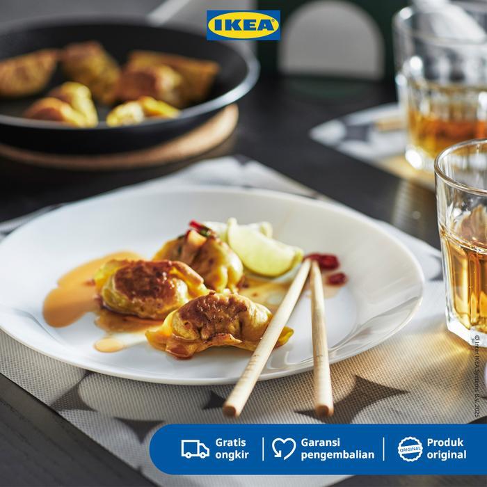 IKEA OFTAST Piring Makan Bahan Kaca Tempered Putih 25cm Original
