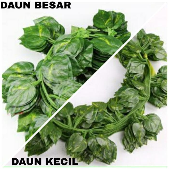 "New" DAUN RAMBAT DAUN PLASTIK BESAR BUNGA PLASTIK DAUN DEKORASI DAUN PALSU