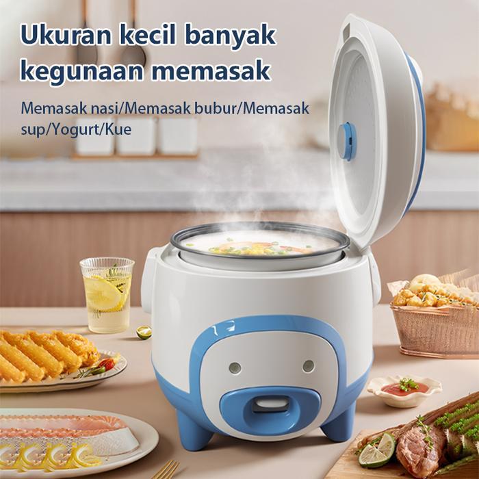"New" DDAILYLIFE Magic com kecil Rice Cooker Mini 1.2Liter Anti Lengket Portable Low Watt