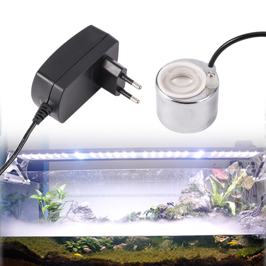 DC 24V/1A Mini Akuarium Tangki Ikan Pelembap Ultrasonik Dalam Ruangan Bebatuan Lansekap Nebulizer Ai