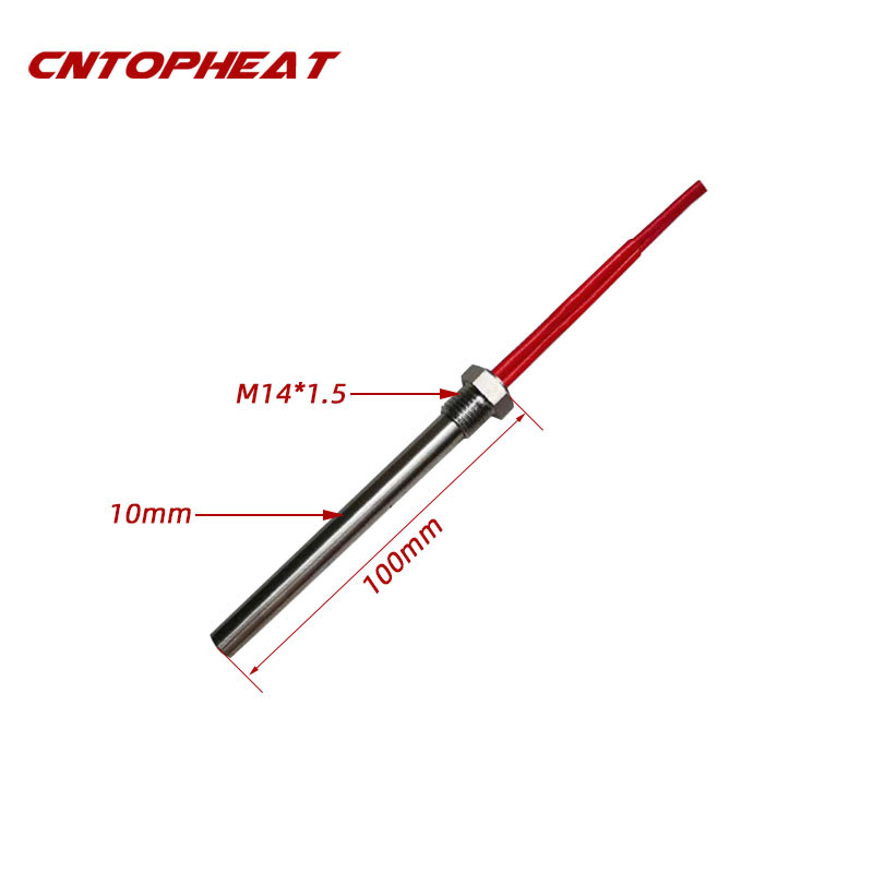 Elemen Pemanas Air DC 12V/24V 50W/100W Pemanas Kartrid Benang M14 SUS304 Tahan Panas