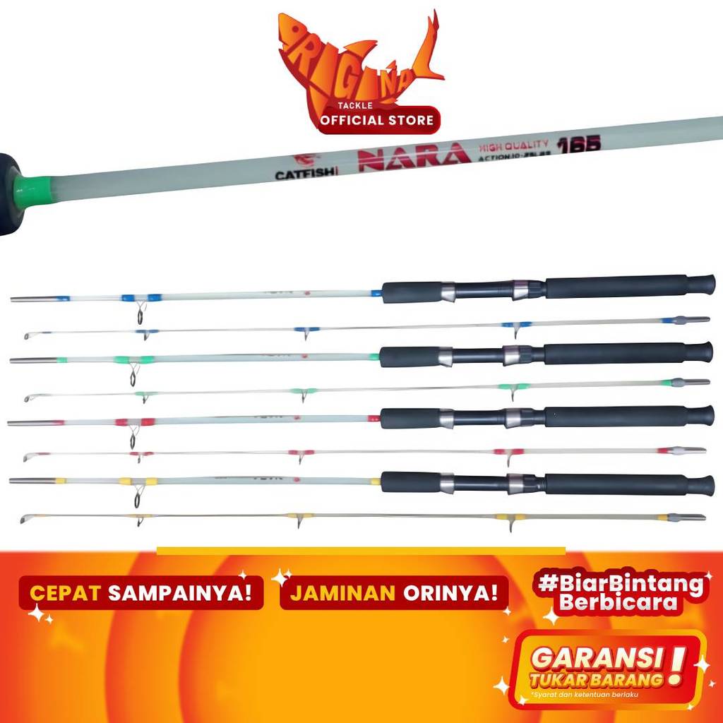 Joran Pancing Spinning Catfish Nara Fiber Solid 180cm 10-25lb