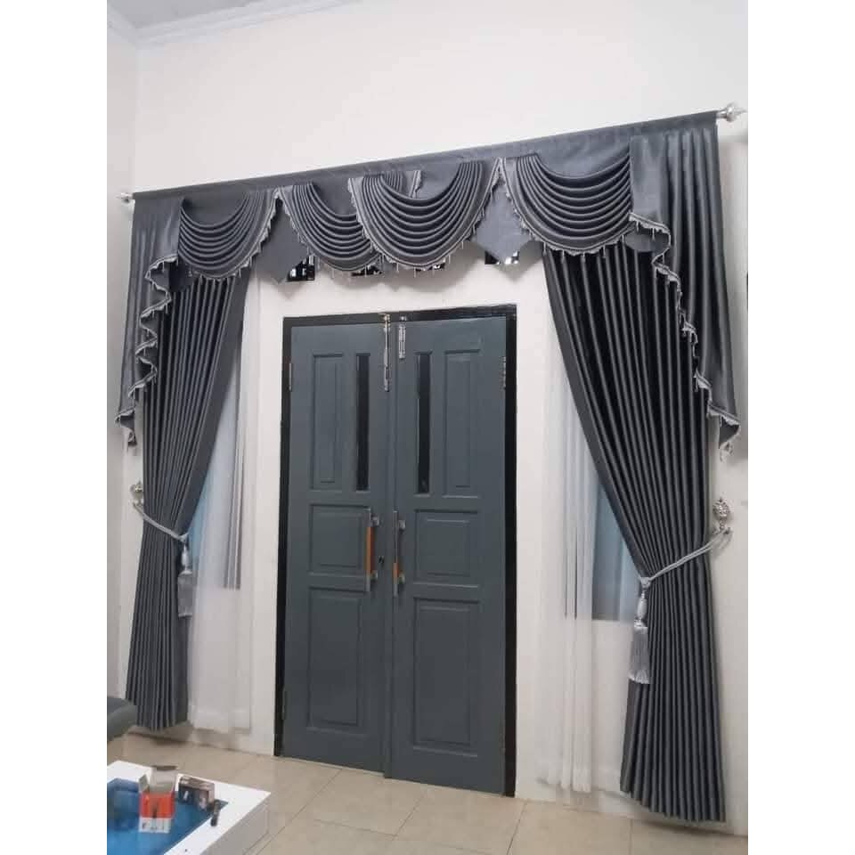 1 SET GORDEN MODEL PONI GELOMBANG/PONI SPANYOL/WARNA ABU-ABU/GORDEN MODEL PONI ATAS PINTU UTAMA/GORD