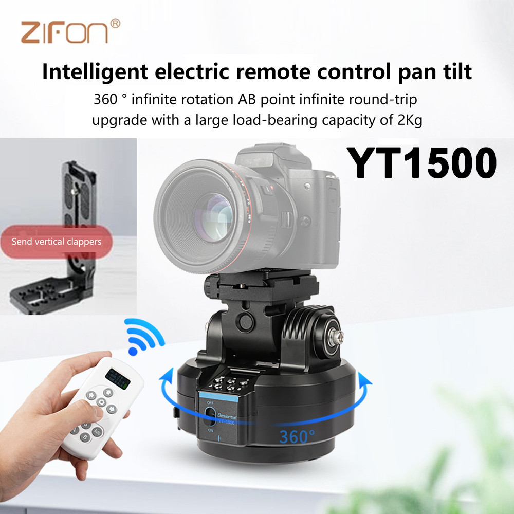 ZIFON YT-1500/YT-1500 PRO Auto Motorized 360 Rotating Panoramic Head Remote Control Pan Tilt Video