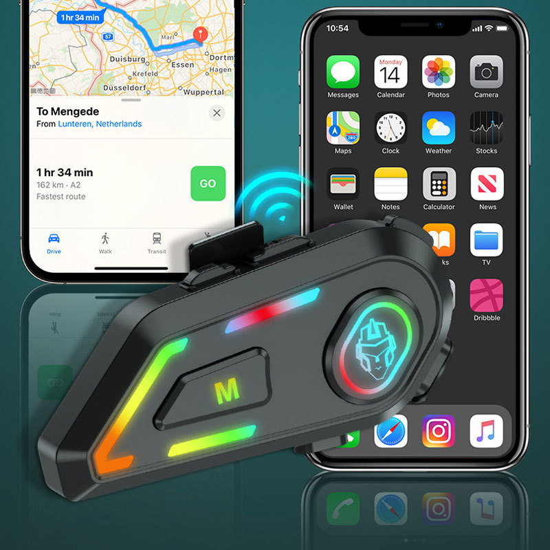 Motorcycle Helmet Headset V5.3 Wireless Technology Helmet Speaker Noise Cancellation Headphone Recha