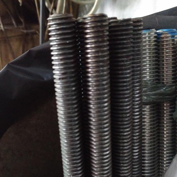 Promo AS DRAT BESI Hitam m12 X 1M STUD BOLT 1 METER TEROD Asdrat 12mm