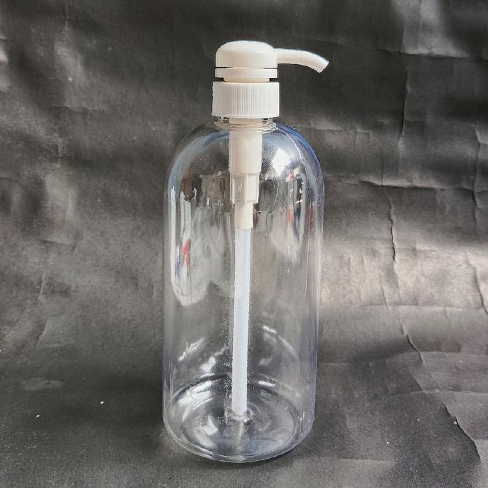 Botol pump Bening Tebal Wadah Sabun 1000ml/ 1 Liter