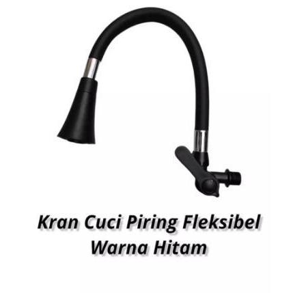 Onda Waterpro Sanitary - Sus304 Kran Angsa Fleksibel Kran Cuci Piring Hitam Kran Cuci Piring Dinding