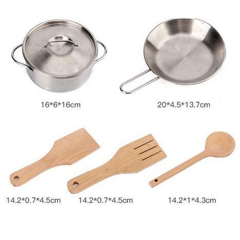 WOODEN KITCHEN SET KIDS NOMINA - MAINAN MASAK-MASAKAN - MAINAN EDUKASI ANAK- PRETEND PLAY