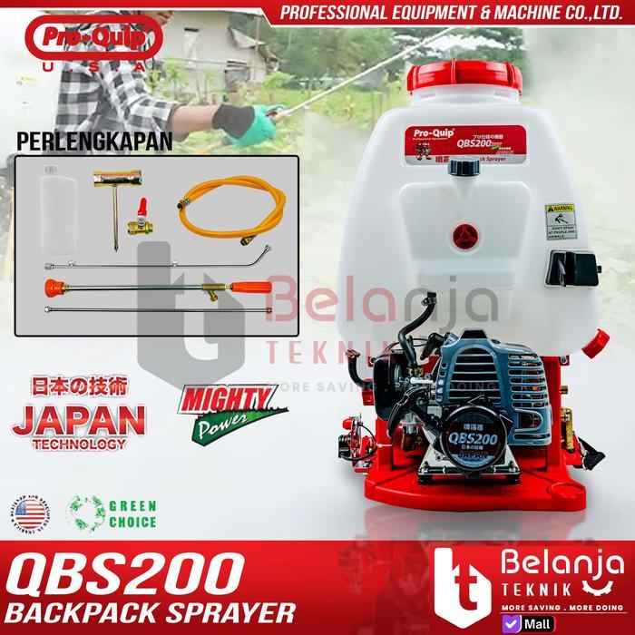 Proquip Mesin Semprot Hama Bensin QBS200 Backpack Sprayer 2 Tak QBS 200 Tekanan 15-25Kg/min Kapasita