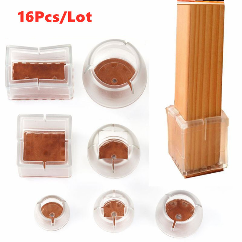 16 Buah Penutup Kaki Kursi Pelindung Kaki Karet untuk Penutup Kaki Kursi Meja Bantalan Penutup Bawah