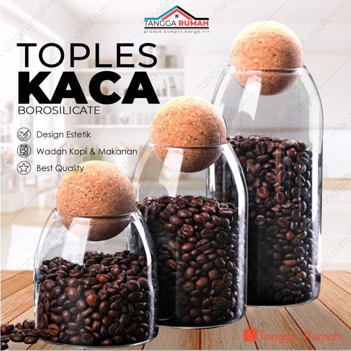Stok Baru Toples Makanan Permen Tabung Kaca Bening Unik Lebaran Estetik Kekinian