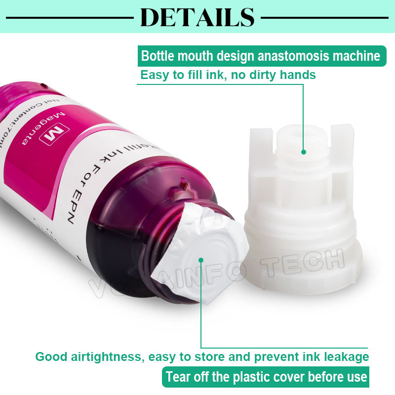 T544 544 Dye Ink 70ml Bottle Refill Kit Fit CISS For Epson EcoTank L3150 L3110 L3100 L3210 L3250