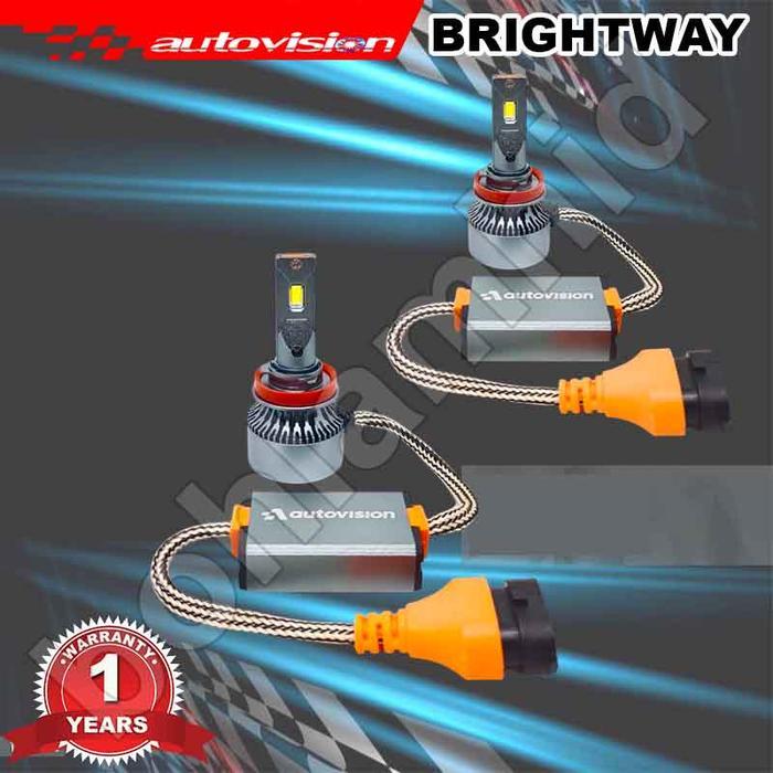 Lampu LED Mobil Autovision BRIGHTWAY H4 H11 HB3 H7 H1 6000K 90W 9000Lumen Garansi 1Tahun