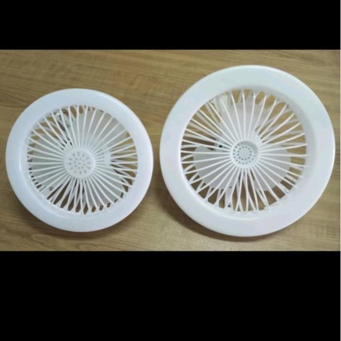 Lampu Kipas Gantung Plafon E27/Fan Light Ceiling Kipas+Lampu+Remote Baling Putih