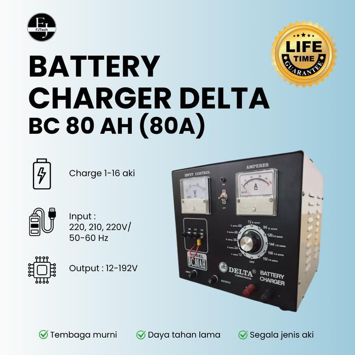 DELTA BC 80 AH | Battery Charger Accu/ Cas Aki Tembaga Murni | DT 880G
