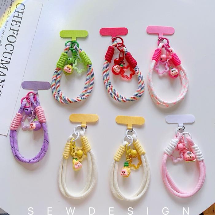 [NEW] R-JUST LANYARD NEW DESIGN PREMIUM PASTEL COLOR TALI GANTUNGAN HP PENDEK TEBAL PREMIUM STRAP HP