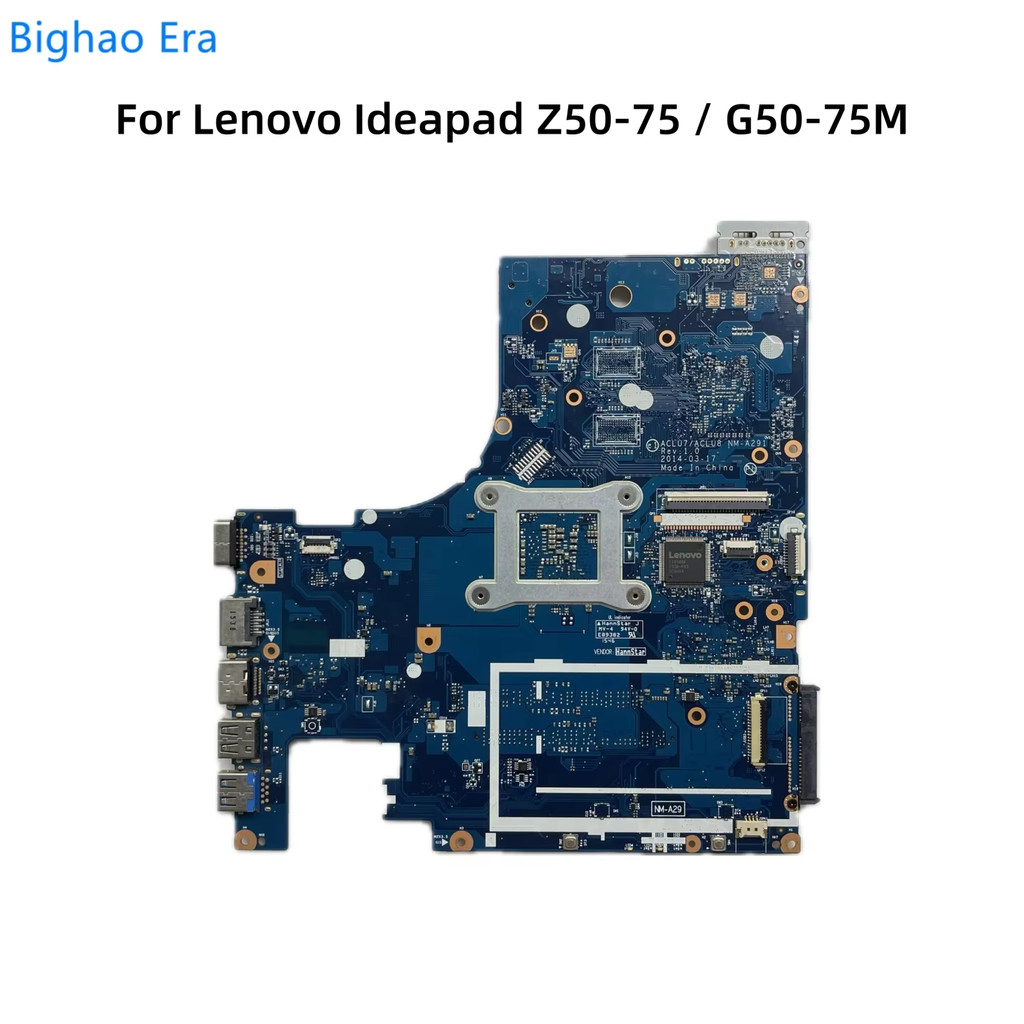 For Lenovo Ideapad Z50-75 G50-75M Laptop Motherboard ACLU7/ACLU8 NM-A291 With AMD A8-7100 A10-7300