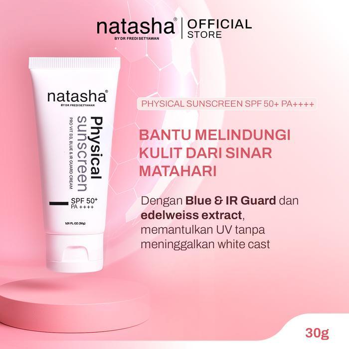 Best Price [Buy 1 Get 1] Natasha Paket Isi 2 Natasha Physical Sunscreen Spf 50+ Pa+++ Mengandung Uv