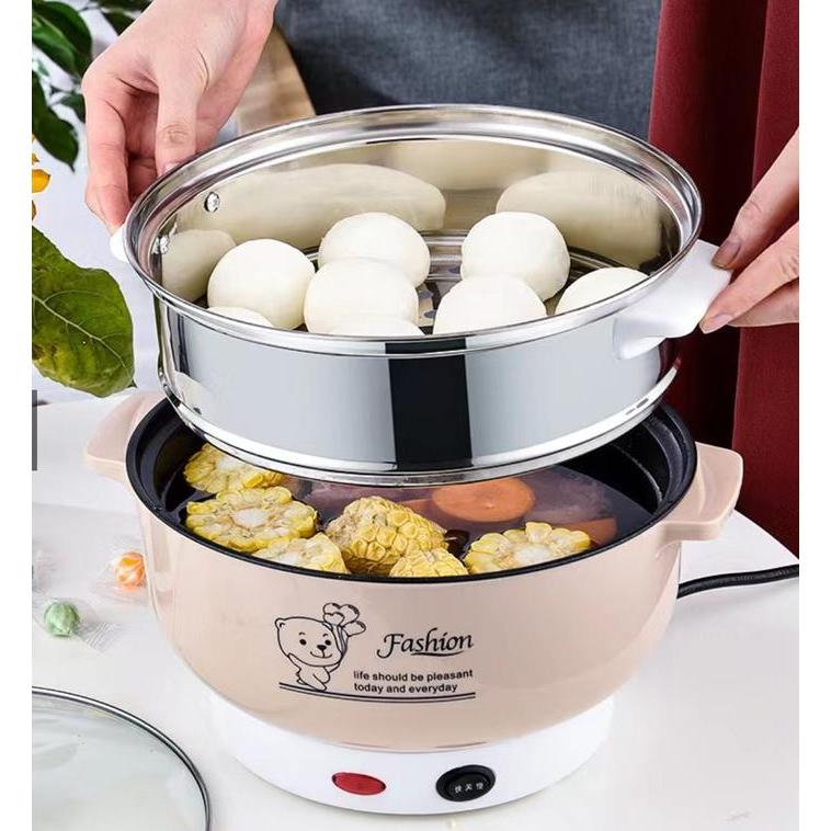 Philips - Heater Panci Listrik/Panci Listrik Multifungsi Anti Lengket Free Kukusan / Steamer