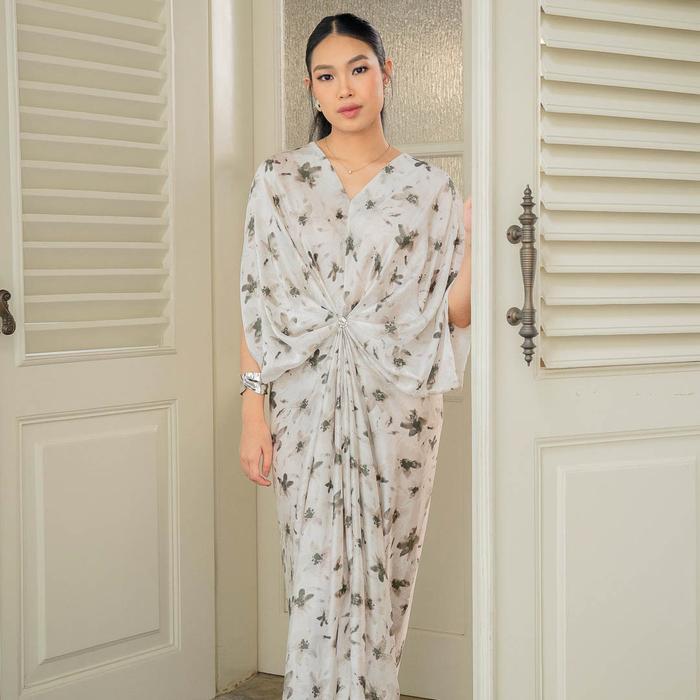 Hot Sale This Is April Eid Shakira Dress Kaftan Atasan Tren Lebaran 2026 Wanita Lengan Pendek Baju