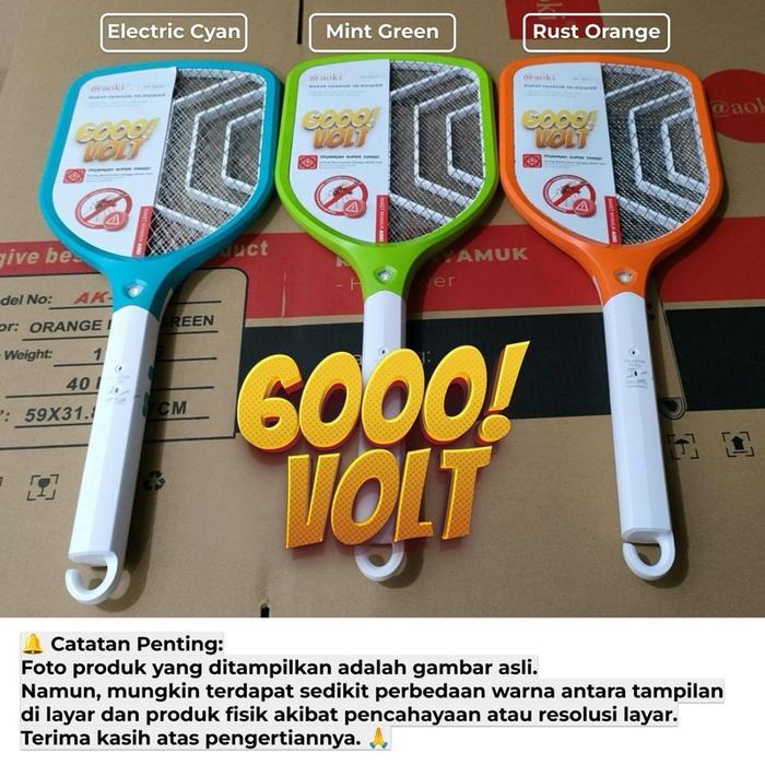 RAKET NYAMUK CAS AK-861H BATRAI DAPAT DILEPAS AOKI