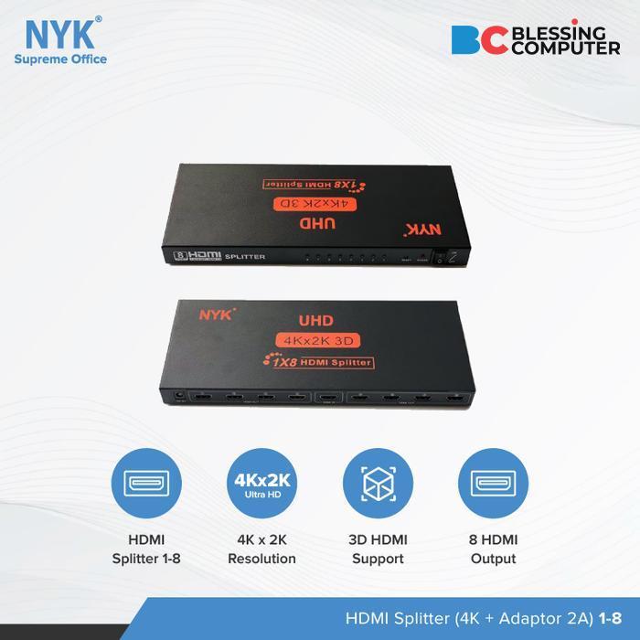 Terlaris Best Quality 100% Original Hdmi Splitter 8 Port Nyk