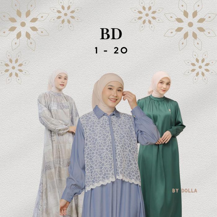 "New" By Dolla - BD 1-20 - Kemeja Atasan Gamis Panjang Wanita Muslim