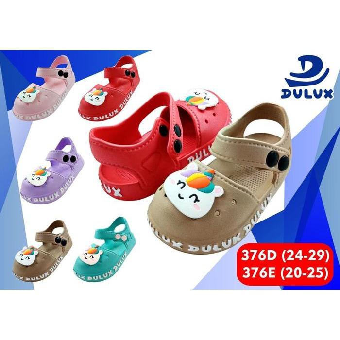 ASLI DX-376D l Sepatu Anak Perempuan Motif Unicorn Dulux Size 24-29 READY STOCK