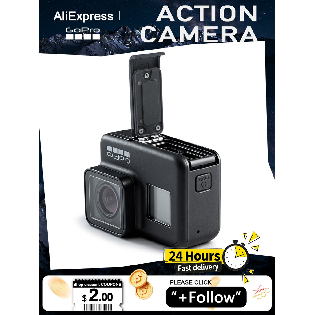 GoPro HERO7 Black Action Camera go pro hero 7 original 4k 60fps mini helmet camera