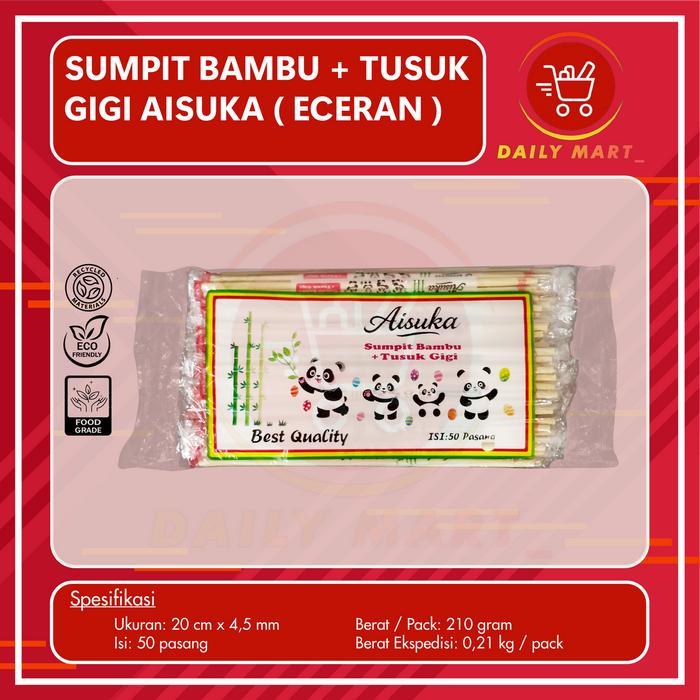 Sumpit Steril Panda / Sumpit Bambu + Tusuk Gigi / Sumpit Kayu / Sumpit Bakmi