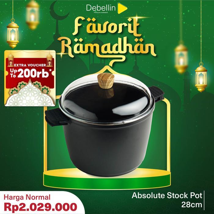 Debellin Absolute Stock Pot - Panci Granite Anti Lengket