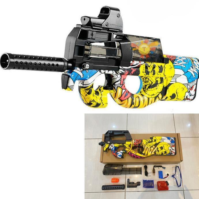 Promo / Terlaris Mainan Anak Water Gel Blaster Type P90 Graffiti Terbaik
