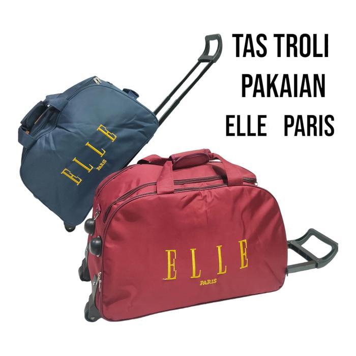 Tas Pakaian Trolly Elle Paris Koper Travelbag Tas Troli Roda