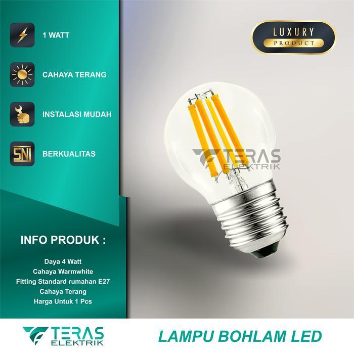 Lampu bohlam led 4 watt lampu caffe lampu dekorasi kafe