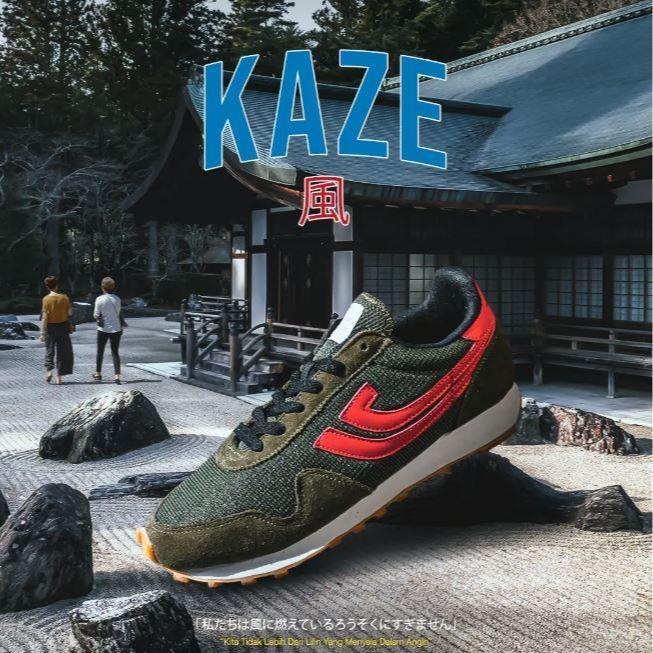 SEPATU SNEAKERS - KAZE NAVY ARMY ORANGE GREY BLACK WHITE BROWN Casual Shoes Pria Running