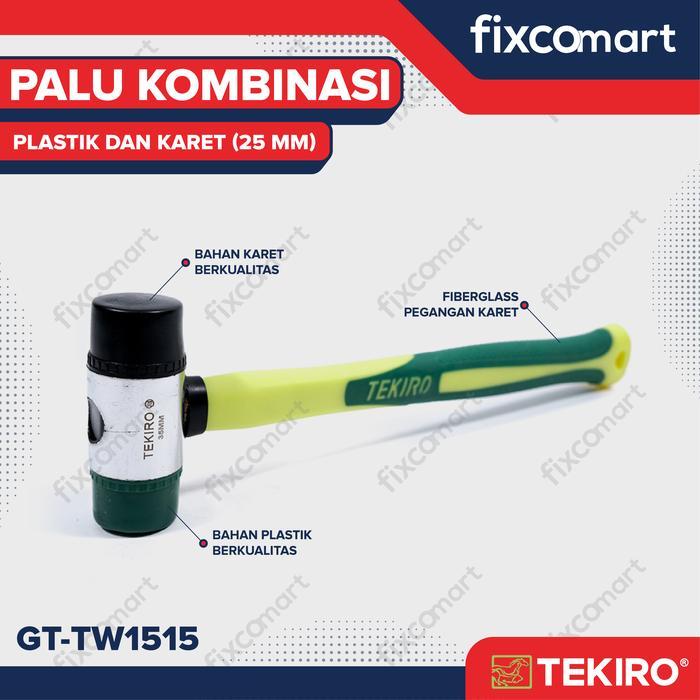 [] Tekiro Palu Kombinasi 25 mm / Palu Plastik / Palu Karet