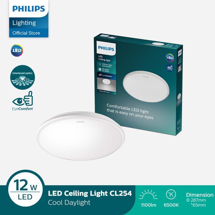 [] Philips Lampu Baret LED Ceiling CL254 12W 65K Putih