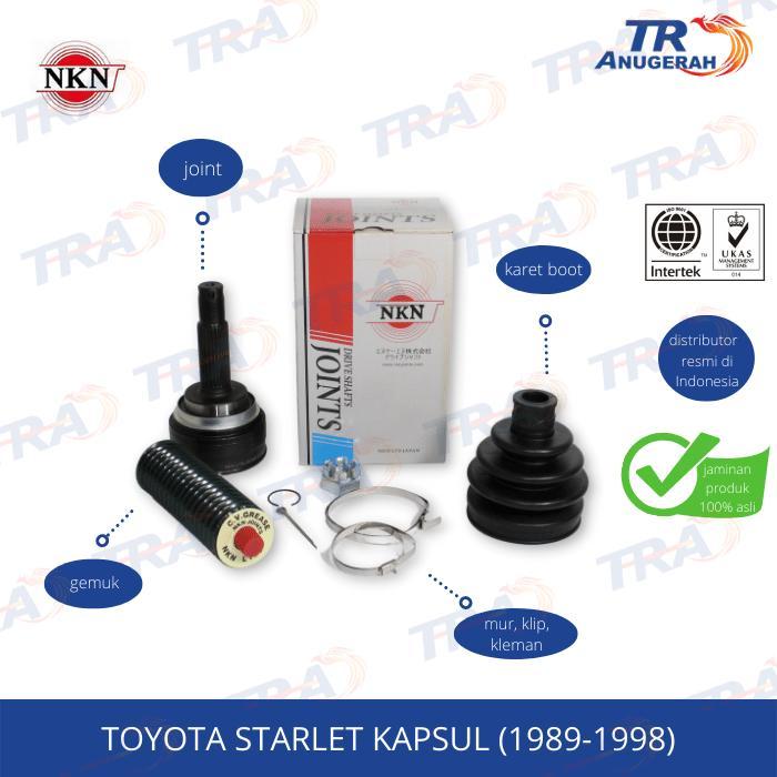 Cv Joint As Roda Luar, Dalam Nkn Toyota Starlet Kapsul