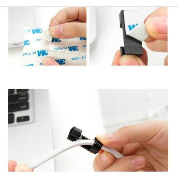 MINI CORD ORGANIZER MAGIC CLAMP KLIP KABEL CABLE HOLDER 20 PCS
