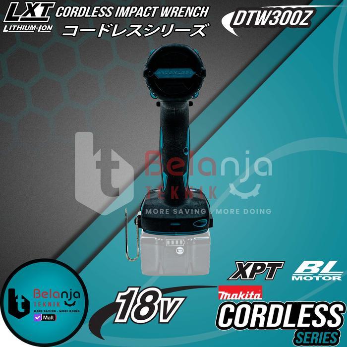 Makita Impact Wrench Cordless DTW300Z Mesin Pumbuka Baut + Baterai 18V