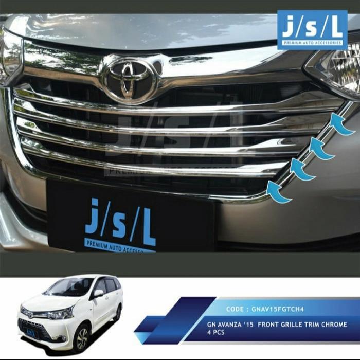 List grill tengah radiator grand new Avanza Xenia 2016-2018 chrome