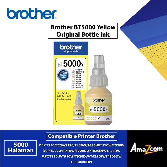 Tinta Brother Brother BT5000 Yellow Refill for Printer DCP-T220 T420W T720DW