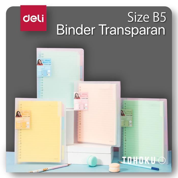 SALE Deli B5 Binder Transparan - Dapat Ditekuk 360 Derajat TERMURAH