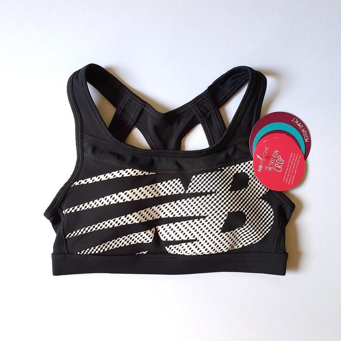New Balance Metro Run Crop Bra WB61310BKSport Bra YogaBaju Fitness
