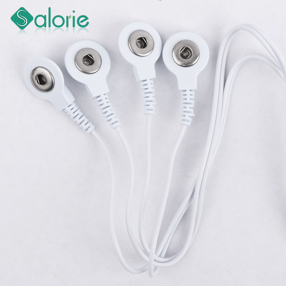 3.5Mm 2/4Heads Connection Cable For Tens Massager Electrotherapy Machine Electrode Lead Wires